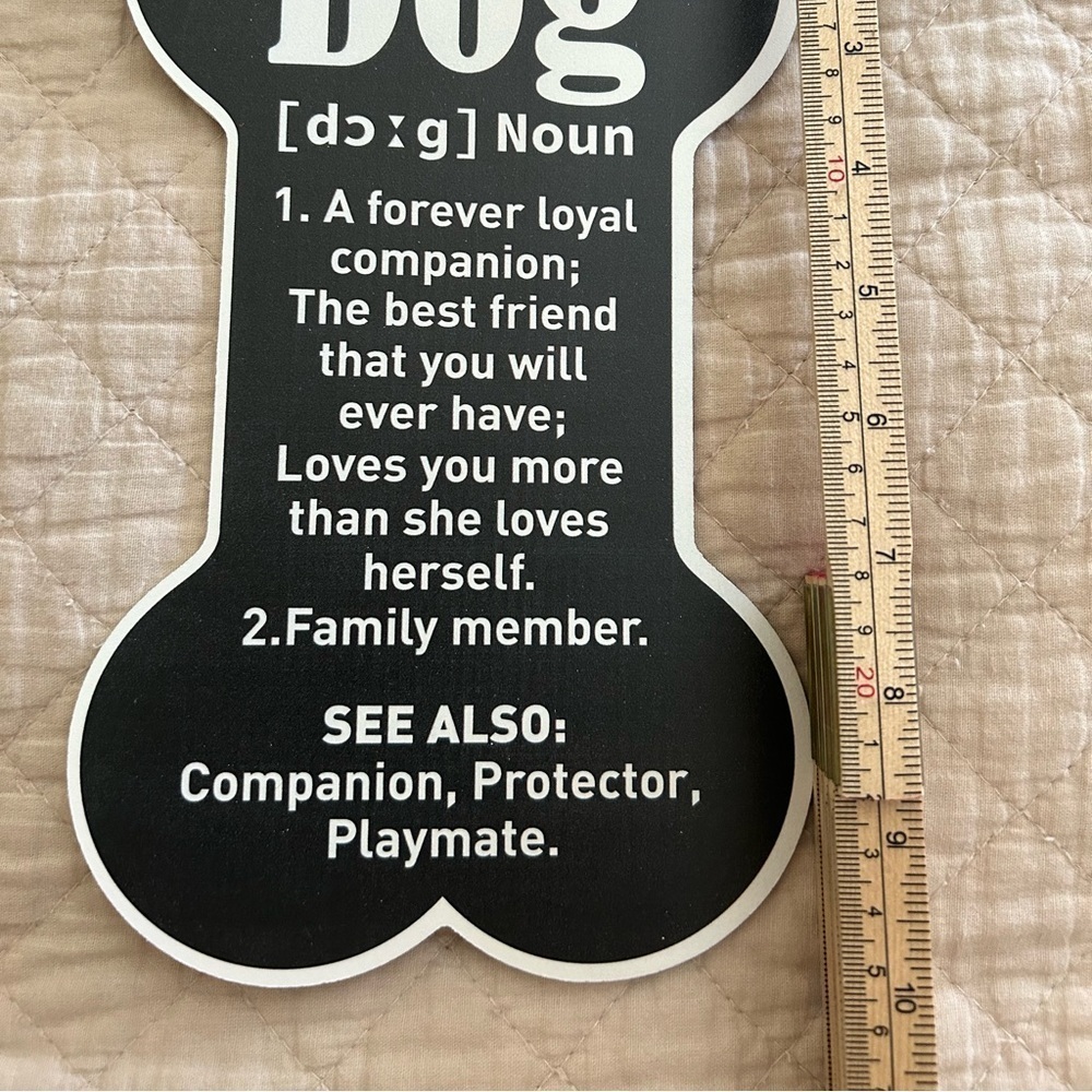 Bone Shaped Hanging Wood Sign.  DOG A Forever Loyal Companion / BRAND NEW - Picture 4 of 8